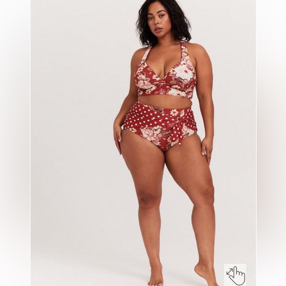 Torrid Red Floral Bikini